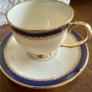Lenox Jefferson pattern Cup and Saucer (12)